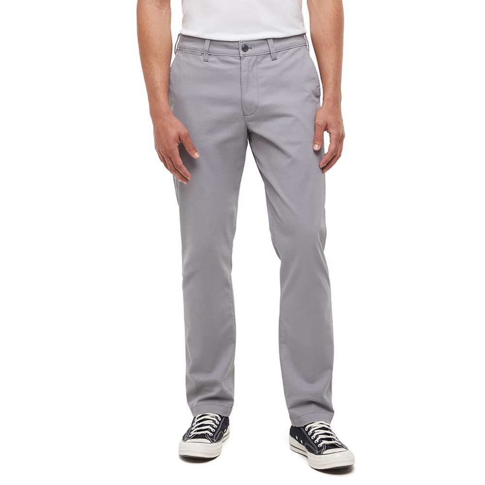 NWT Gap Mens Modern Straight Fit Chino Pant 32x32 Grey Stretch Twill